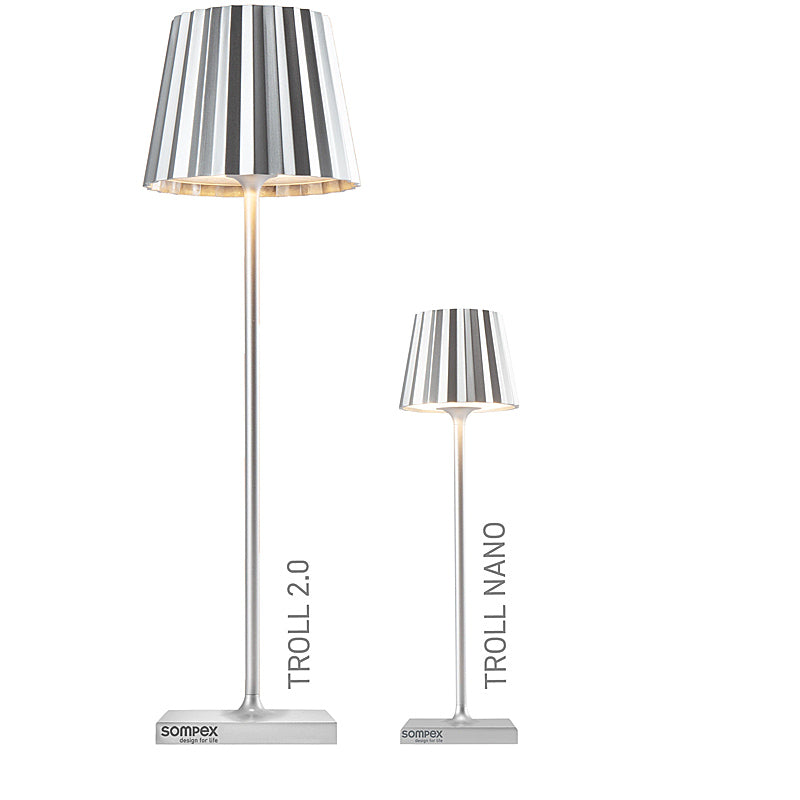Sompex TROLL 2.0 Akku-Tischleuchte Silber