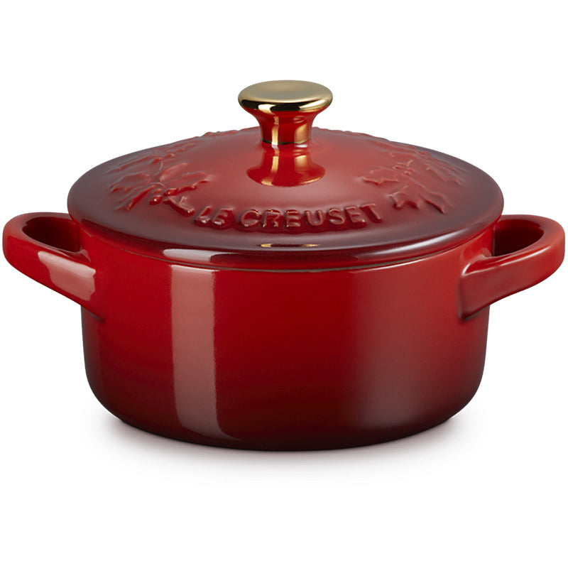 Le Creuset Mini Cocotte Holly 10cm Kirschrot
