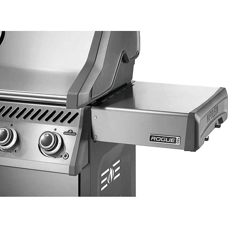 Napoleon Rogue Pro 425 Gas Grill, SIZZLE ZONE Side Burner, Stainless Steel