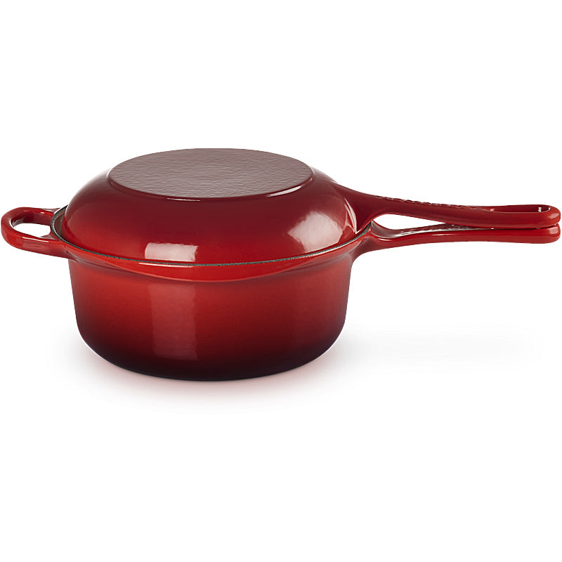 Le Creuset Marmitout 22cm cherry red 2in1