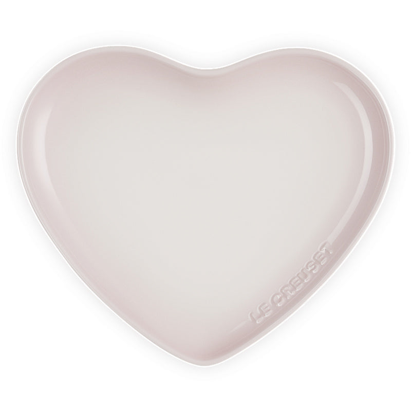 Le Creuset Heart-Shaped Plate 23 cm Shell Pink 