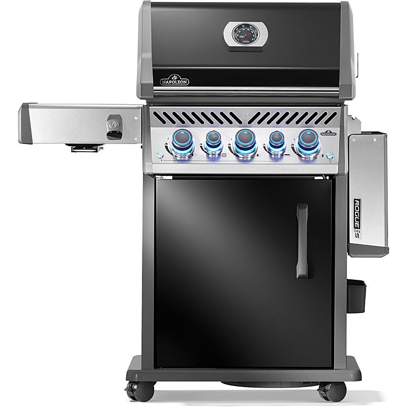 Napoleon Rogue PRO-S 425 Gas Grill with Cast Iron Grates, Black, incl. Rotisserie