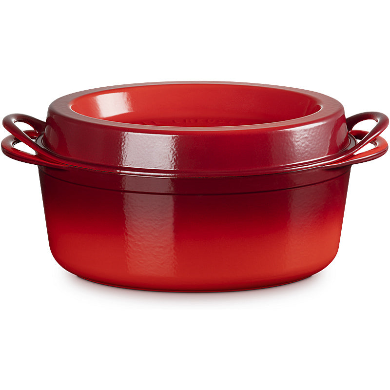 Le Creuset Bräter Doufeu oval 32 cm Kirschrot