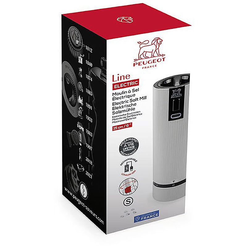Peugeot LINE Salzmühle elektrisch u'Select Z Aluminium 15 cm