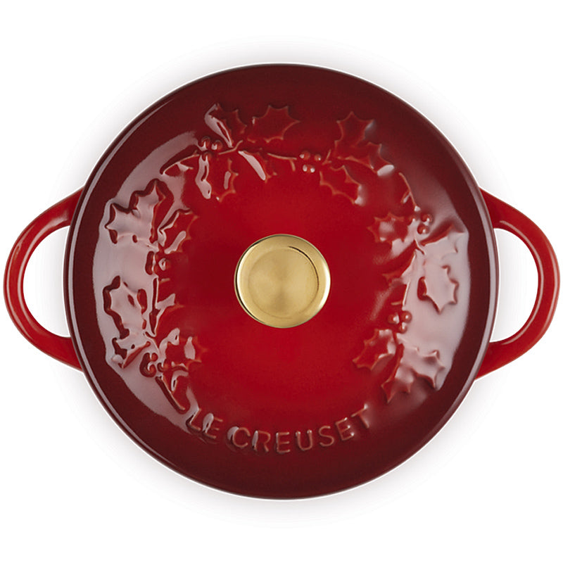 Le Creuset Mini Cocotte Holly 10cm Kirschrot