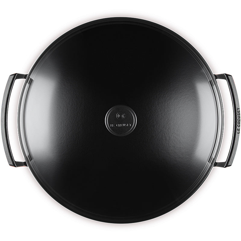 Le Creuset Wok mit Glasdeckel 36 cm Kirschrot
