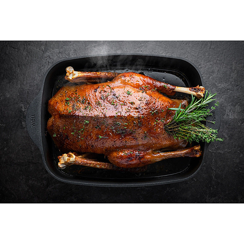 WOLL Nowo Jumbobräter, oval 40 x27 cm, mit Glasdeckel Induktion NB-NTI-1056