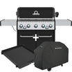 Broil King Baron 590 Black Gasgrill mit Rotisserie Gussplatte und Schutzhülle im Bundle