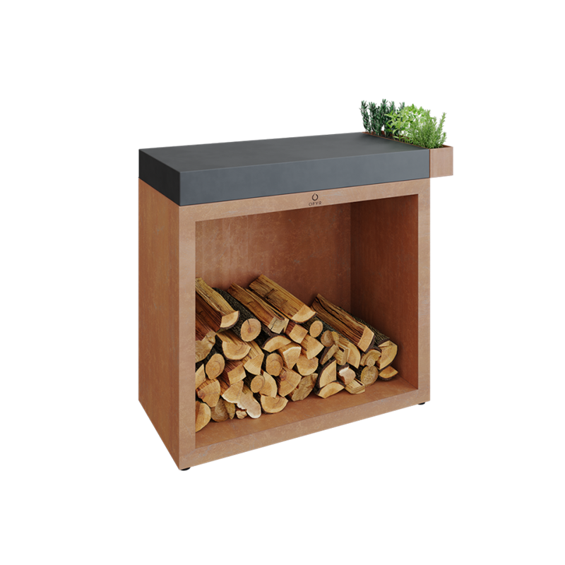 OFYR Butcher Block Storage 90 Corten Keramik Dunkelgrau