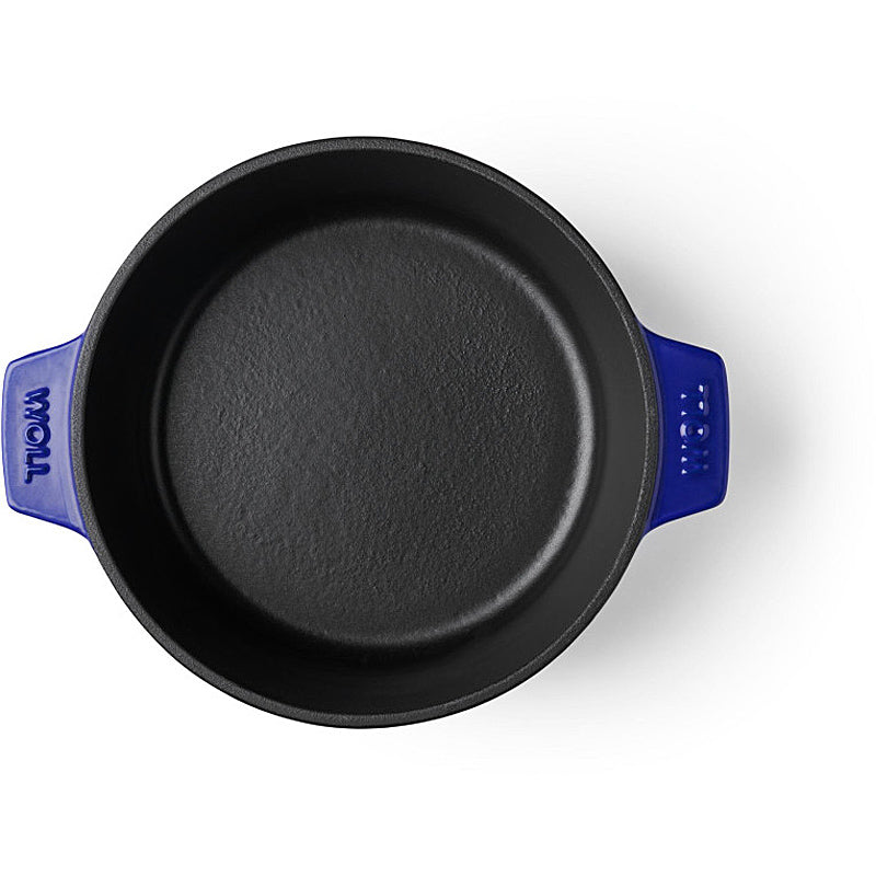 WOLL Kasserolle 24cm Gusseisen mit Silikongriffschutz 4,2l 124CI-020 Cobalt Blue