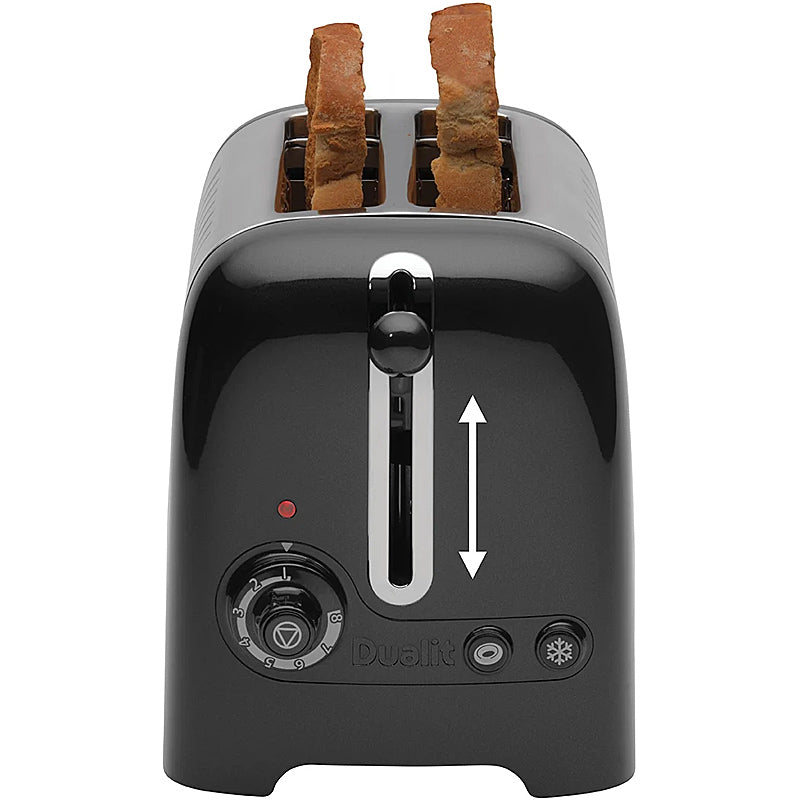 Dualit Lite Gloss Toaster 2-Schlitz Schwarz