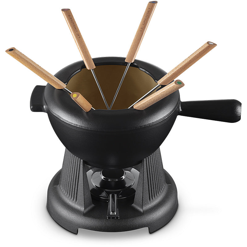 Le Creuset Käsefondue Set Mode schwarz matt