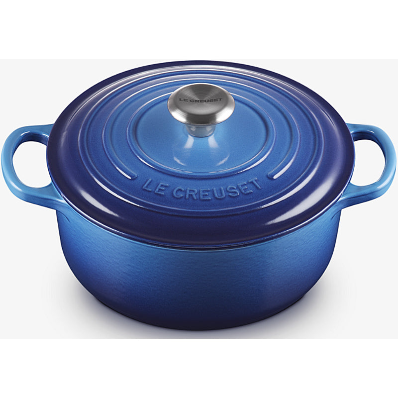 Le Creuset Bräter Signature rund 20 cm Azure