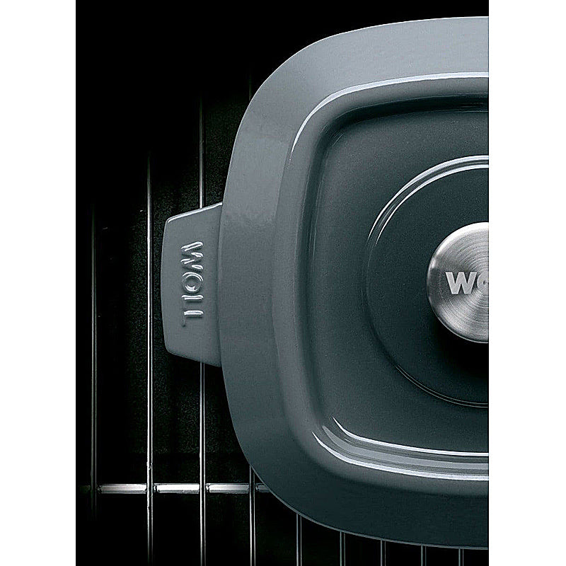 WOLL Iron Bräter 34x26cm Gusseisen mit Silikongriffschutz 7,5l Cobalt Blue