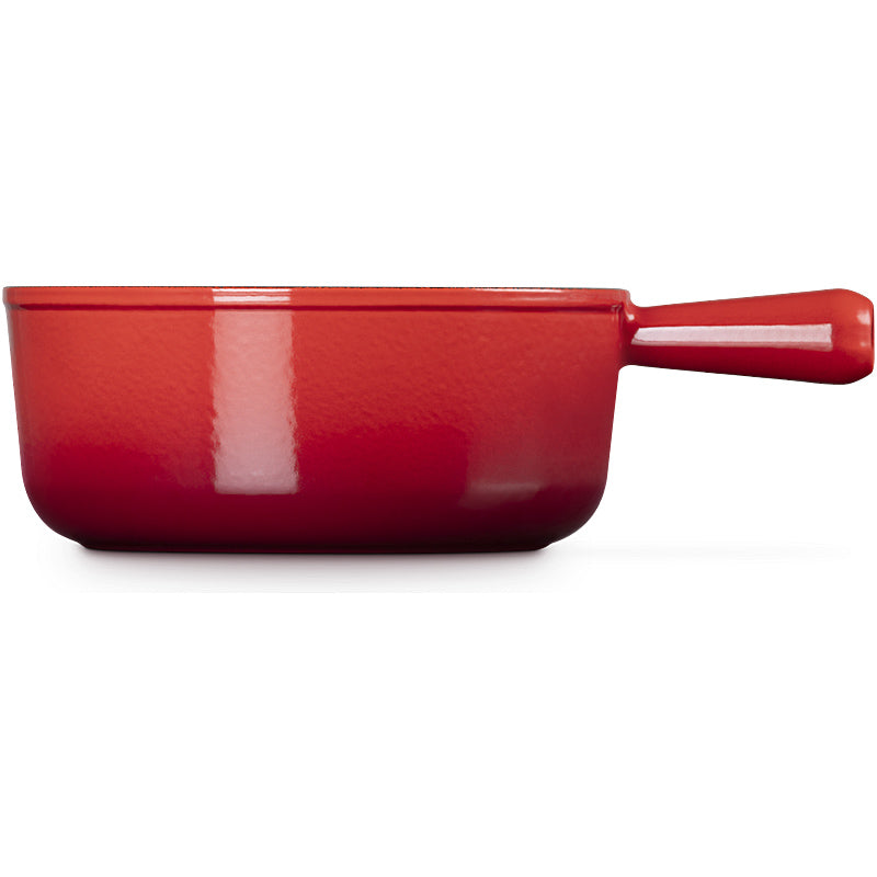 Le Creuset Caquelon Swivel Casserole Fondue Pot Cast Iron Cherry Red 22cm 