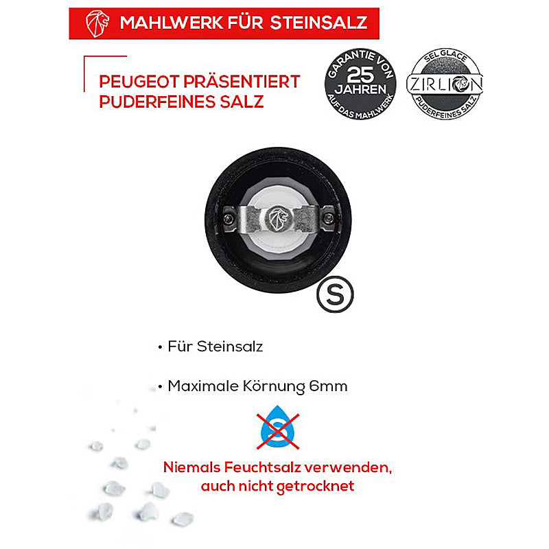 Peugeot DAMAN Salzmühle u'Select Z Edelstahl/Acryl 16 cm