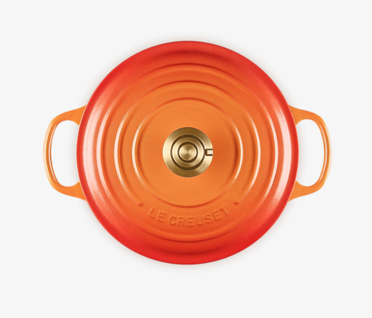 Le Creuset Bräter Signature rund 24 cm Flamme Dorée