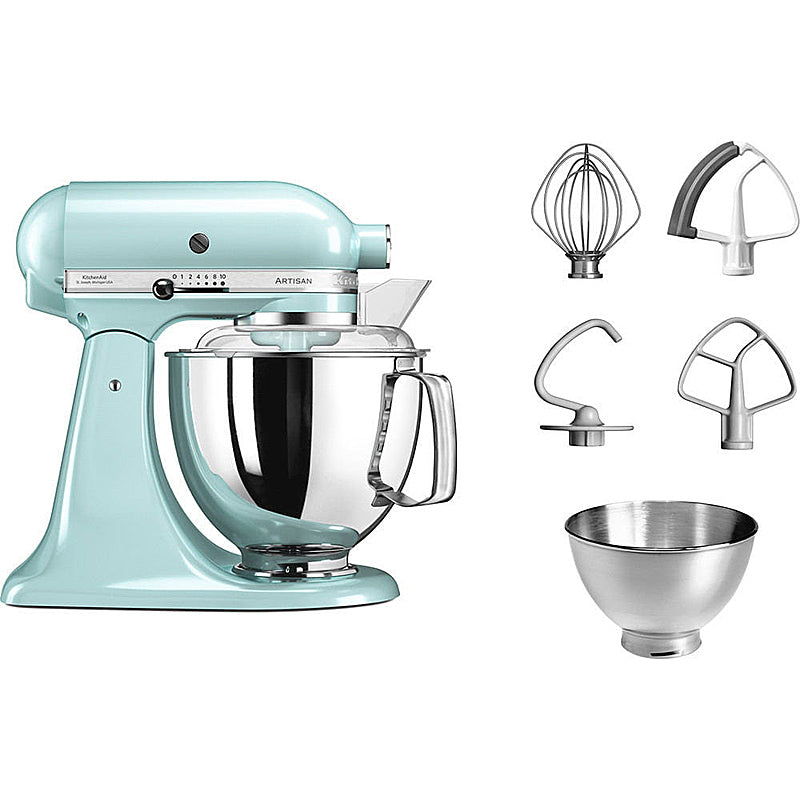 KitchenAid Artisan 5KSM175PSEIC Küchenmaschine 4,8L in Eisblau mit Zubehör