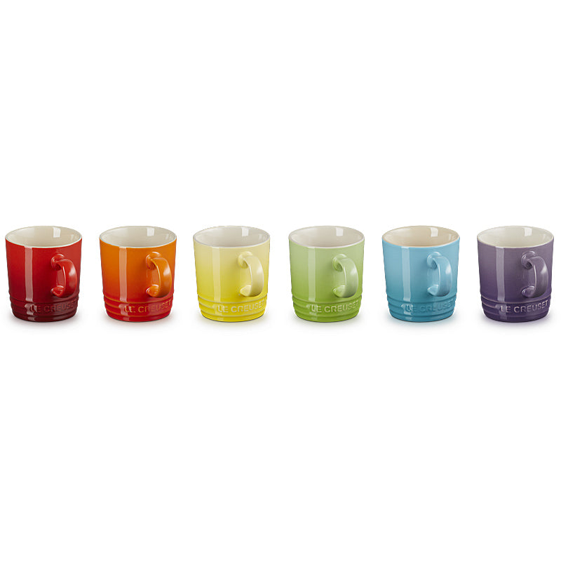 Le Creuset Becher 100 ml 6er-Set Regenbogen