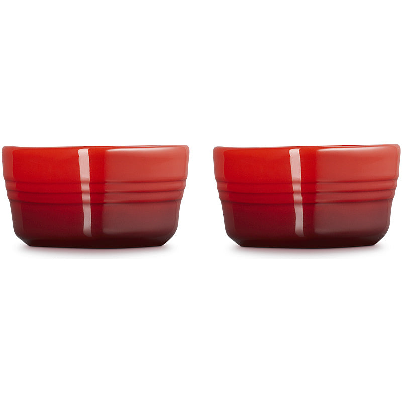 Le Creuset Herzförmchen 300 ml 2er-Set Kirschrot