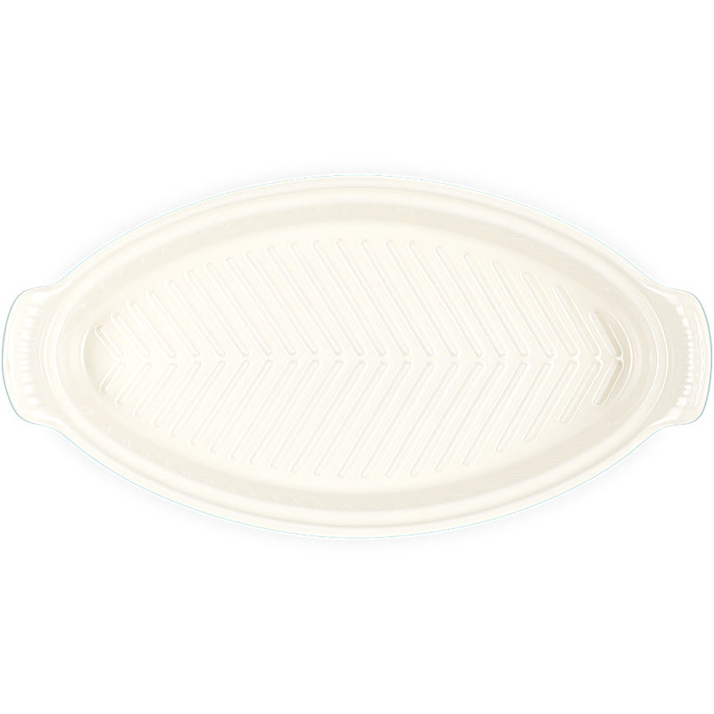Le Creuset Fischbackform Tradition mit Deckel 34 cm Sea Salt