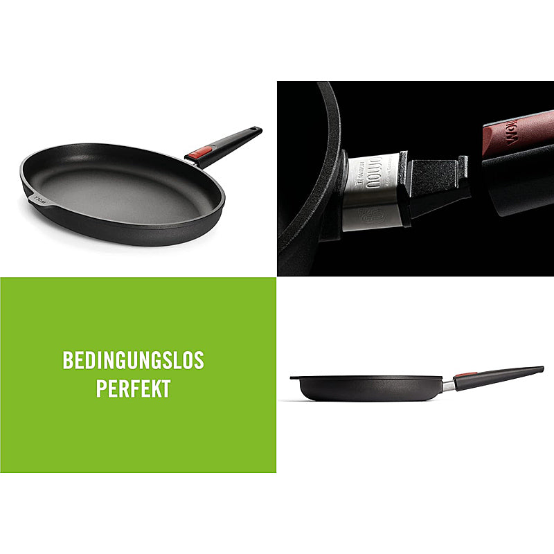 WOLL NOWO INDUCTION LINE fish pan, 38 x 28 cm; 5.5 cm high; with removable handle 1538ILL