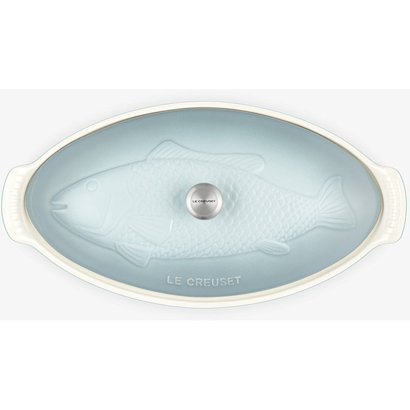 Le Creuset Fischbackform Tradition mit Deckel 34 cm Sea Salt