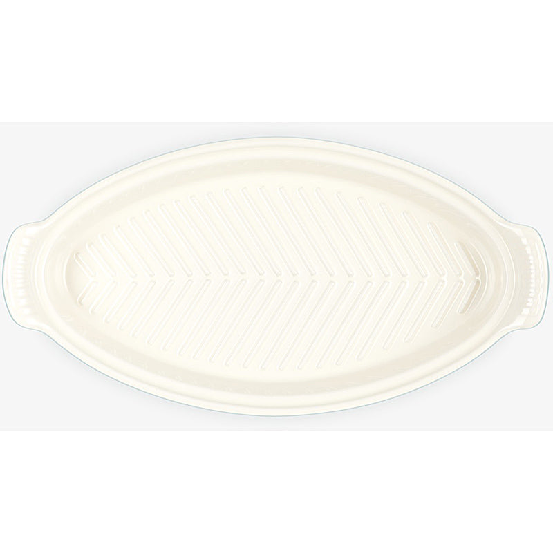 Le Creuset Fischbackform Tradition mit Deckel 34 cm Sea Salt