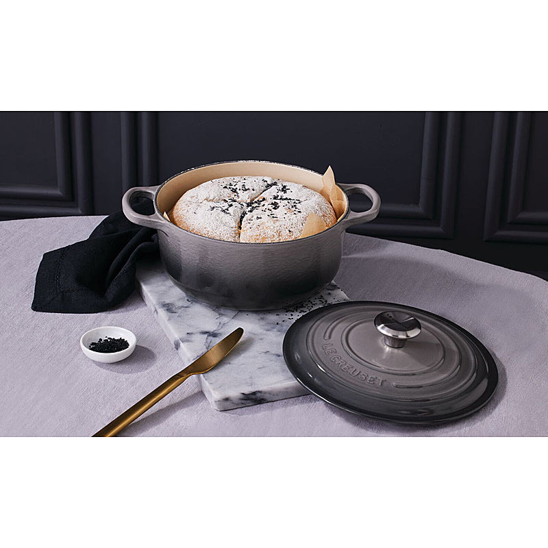 Le Creuset Bräter Signature rund 24 cm Flint