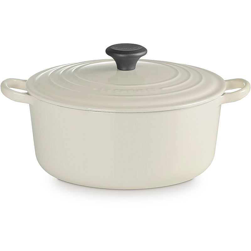 Le Creuset Runder Bräter Tradition 26 cm mit Phenolknopf Creme