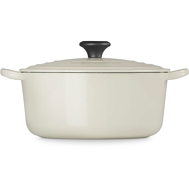 Le Creuset Runder Bräter Tradition 26 cm mit Phenolknopf Creme
