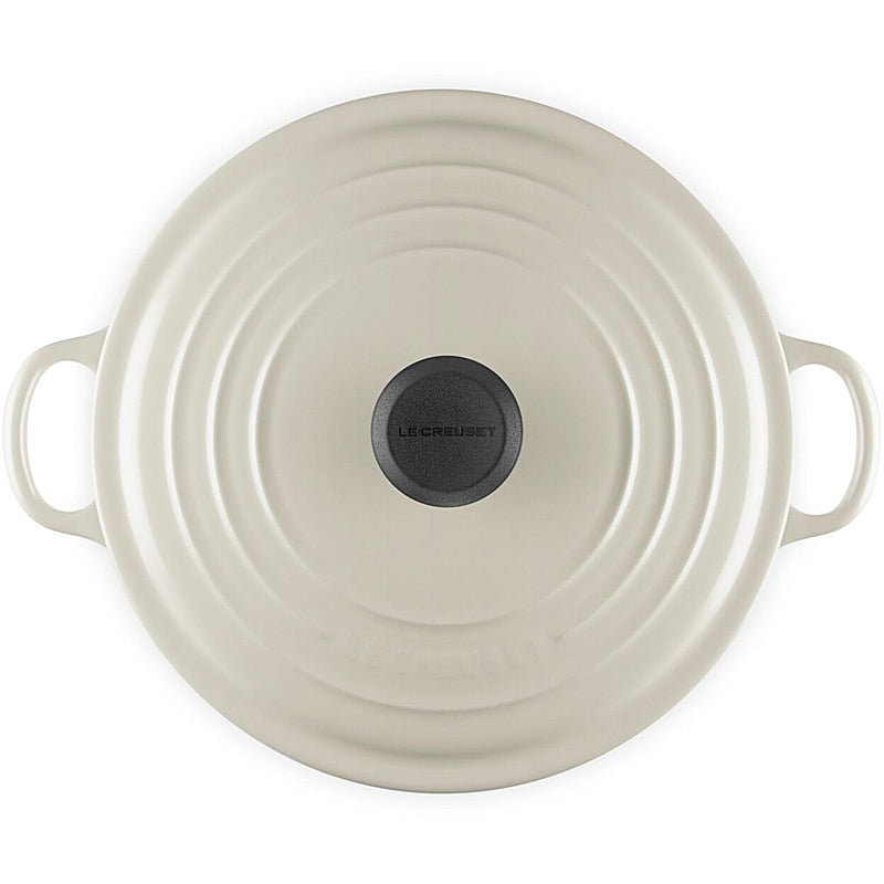 Le Creuset Runder Bräter Tradition 26 cm mit Phenolknopf Creme