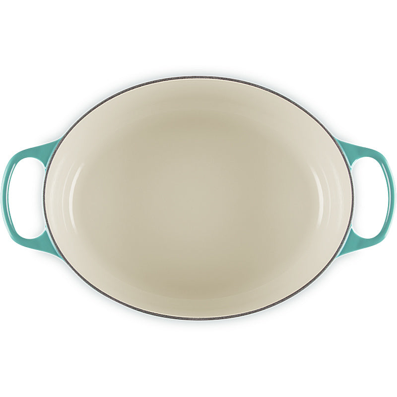 Le Creuset Bräter Signature oval 31 cm Bleu Riviera