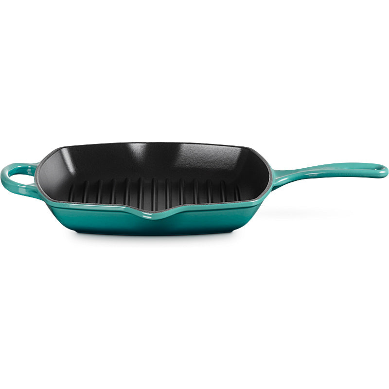 Le Creuset Grillpfanne Signature quadratisch Signature 26 cm Bleu Riviera