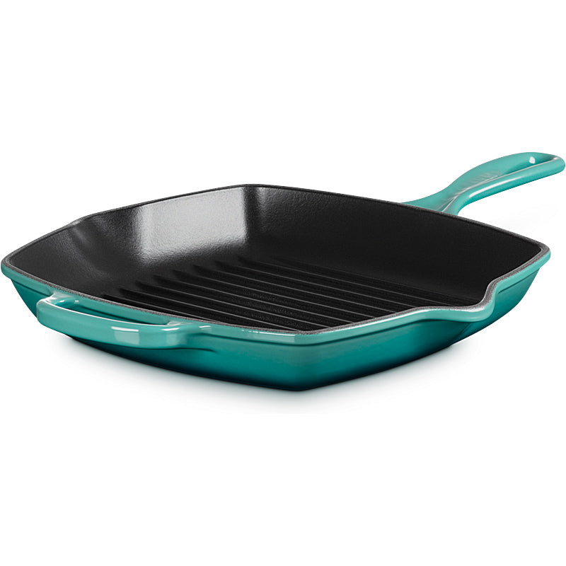 Le Creuset Grillpfanne Signature quadratisch Signature 26 cm Bleu Riviera