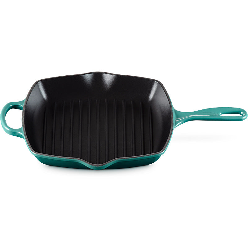 Le Creuset Grillpfanne Signature quadratisch Signature 26 cm Bleu Riviera