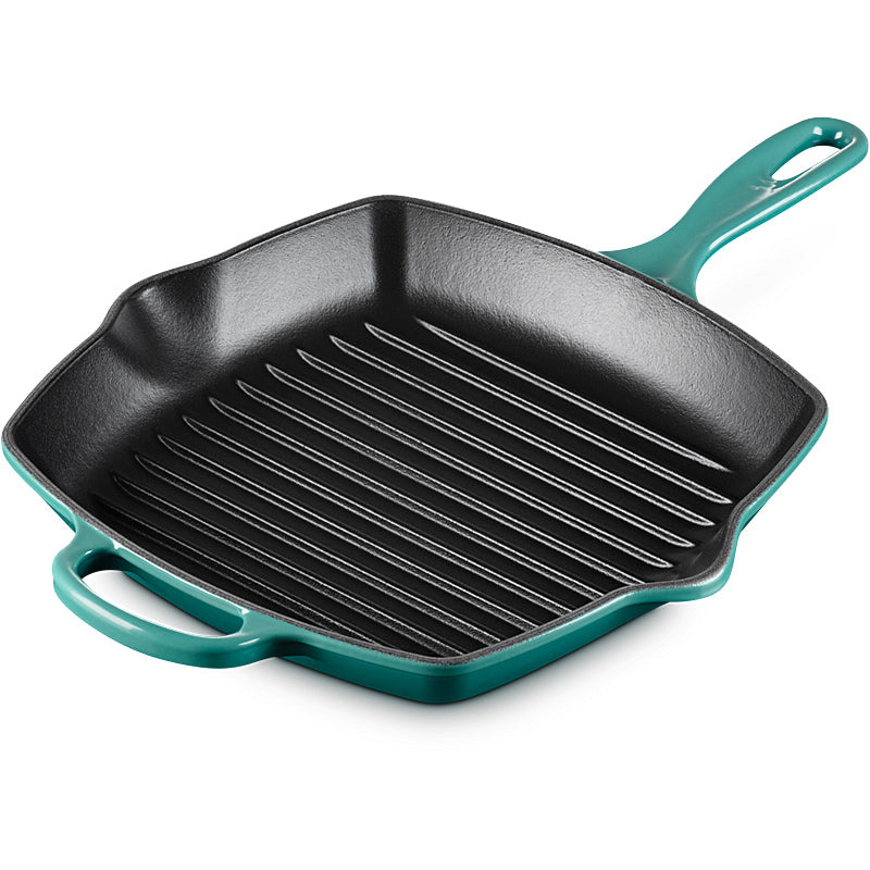 Le Creuset Grillpfanne Signature quadratisch Signature 26 cm Bleu Riviera
