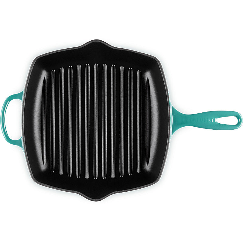 Le Creuset Grillpfanne Signature quadratisch Signature 26 cm Bleu Riviera