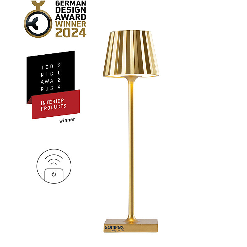 Sompex Troll nano Akku-Tischleuchte Gold