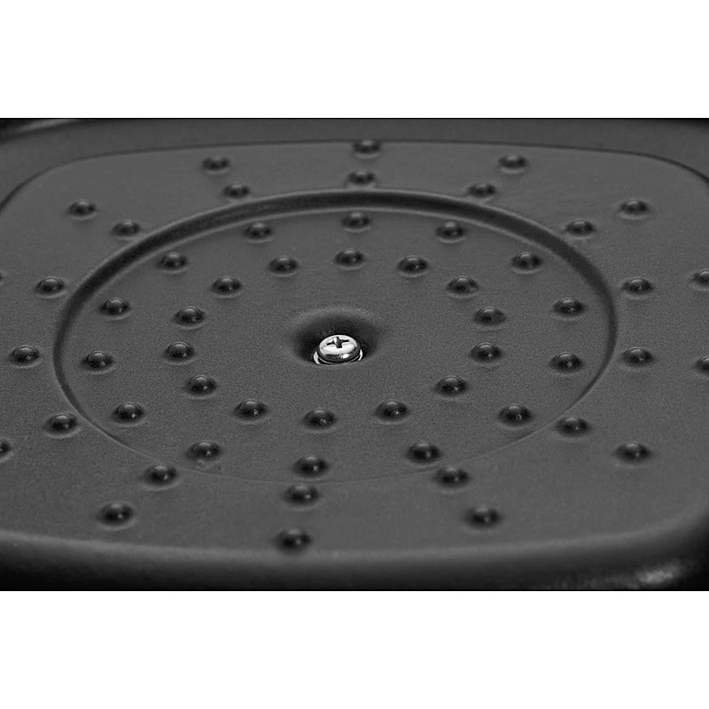 WOLL Gusskasserolle, viereckig mit Deckel, Silikongriffen - 24x24 cm 1024CI-030 Carbon Grey