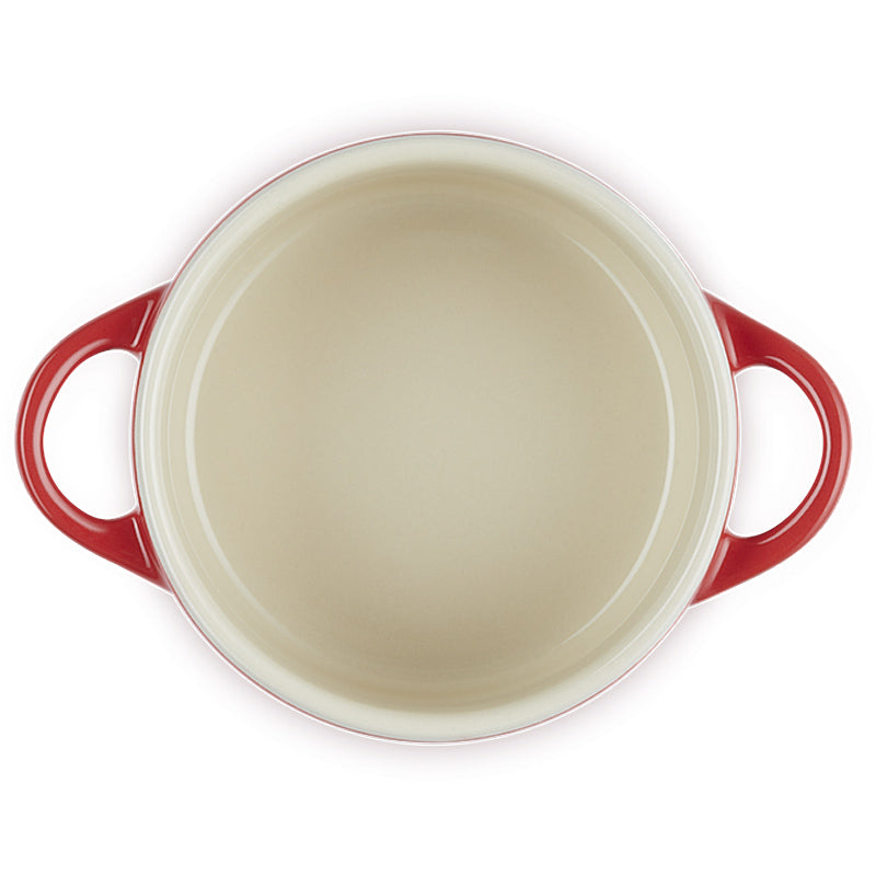 Le Creuset Mini Cocotte 10cm Kirschrot mit Herzknopf
