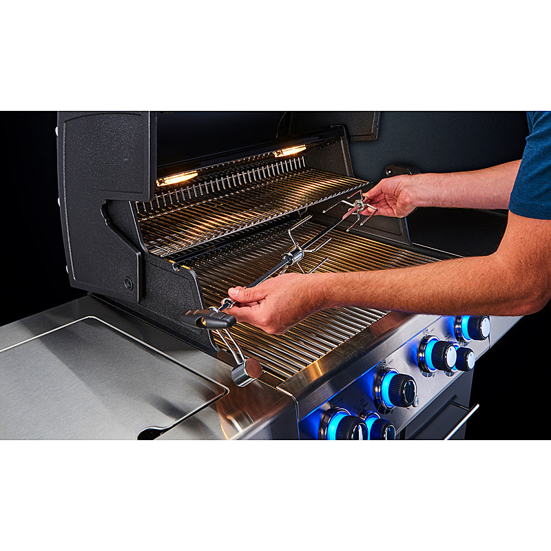 Broil King REGAL Q 490 IR iQue smart gas grill including rotisserie set
