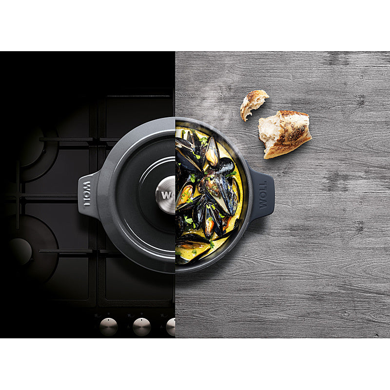 WOLL Kasserolle 20cm Gusseisen 2,8L Carbon Grey 120CI-030