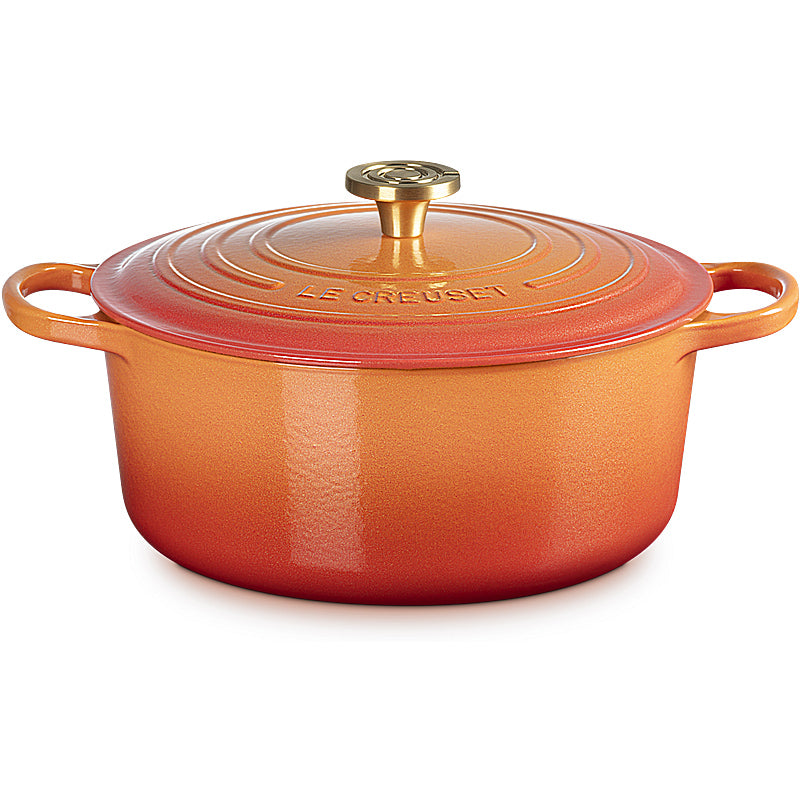 Le Creuset Bräter Signature rund 24 cm Flamme Dorée