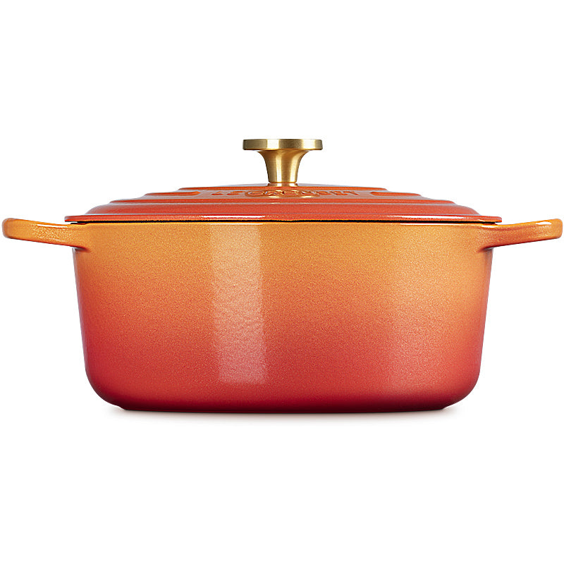 Le Creuset Bräter Signature rund 24 cm Flamme Dorée