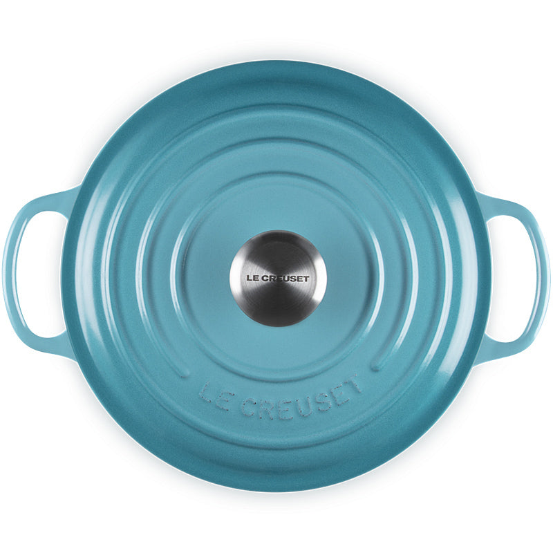 Le Creuset Signature round roasting pan, 26 cm, Caribbean