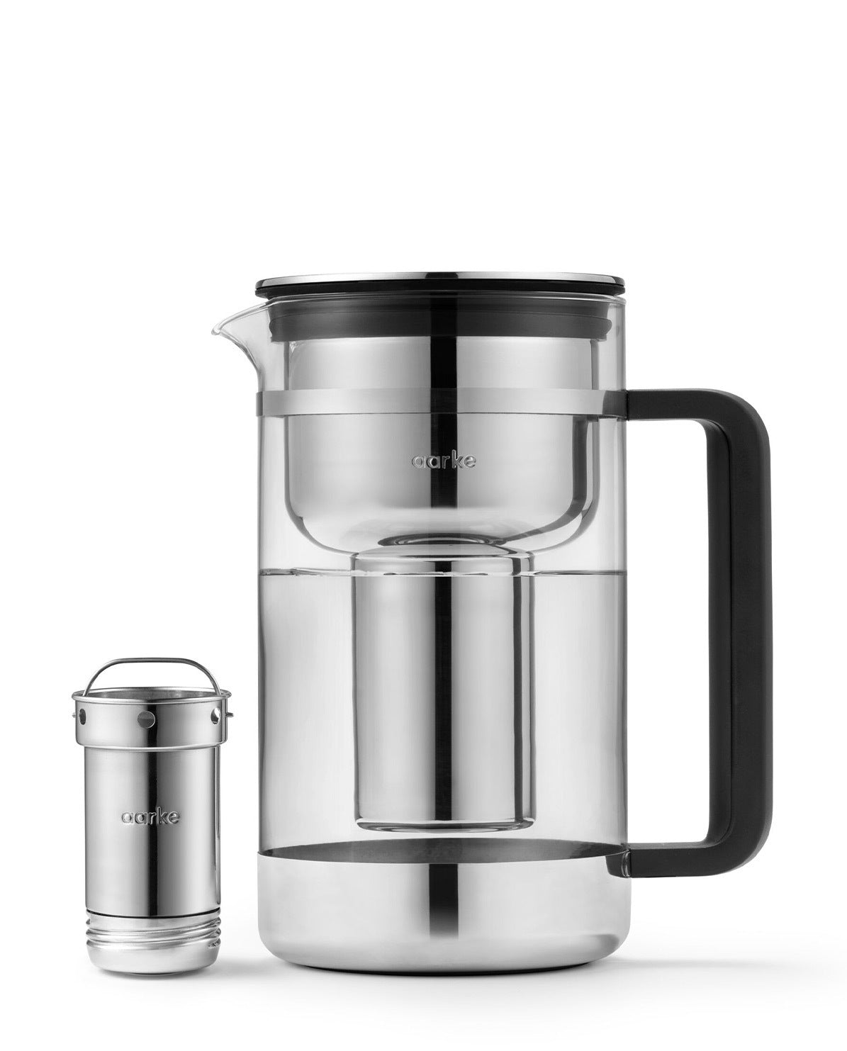 Aarke Purifier Wasserfilter Kanne aus Glas Large 2,8 Liter
