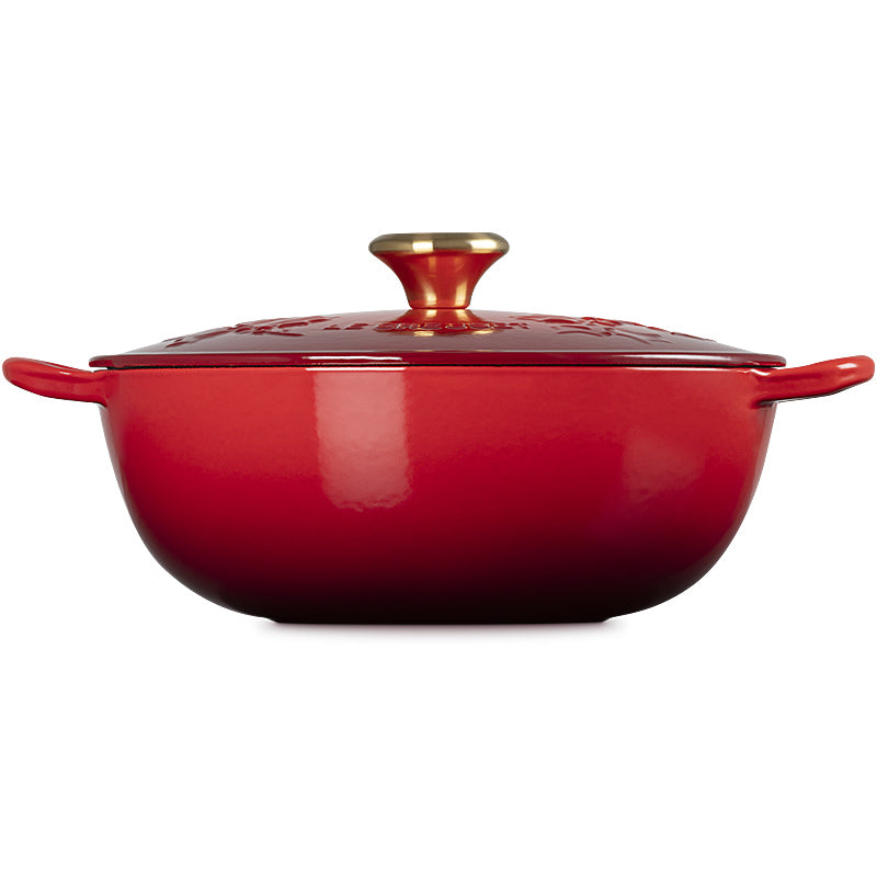 Le Creuset La Marmite Holly Tradition 26 cm Cherry Red