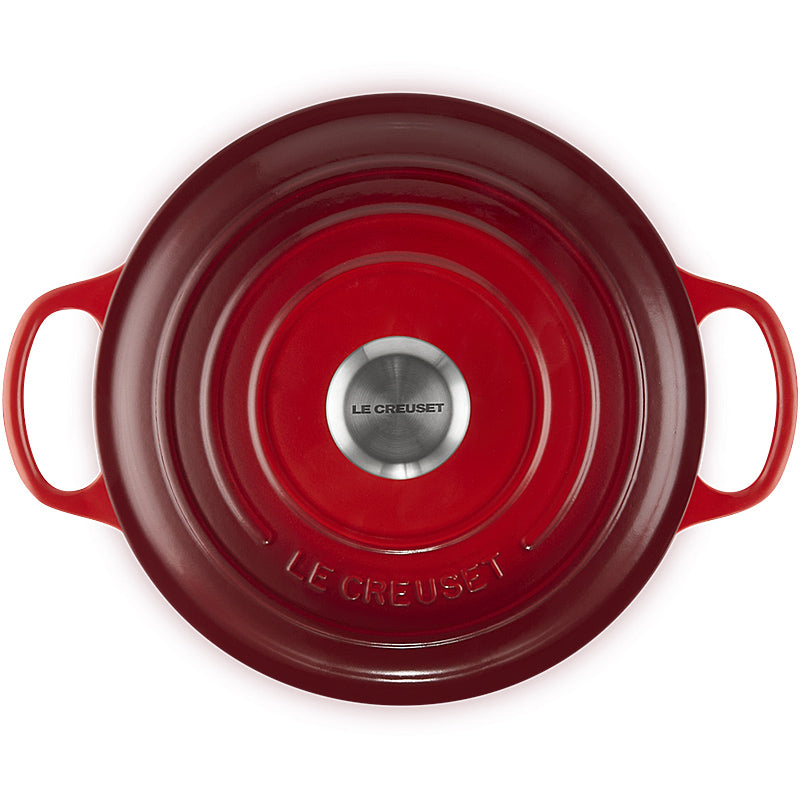Le Creuset Bräter Signature hoch 24 cm Kirschrot