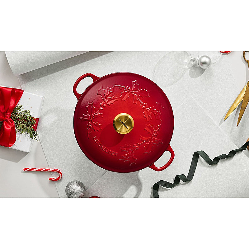 Le Creuset La Marmite Holly Tradition 26 cm Kirschrot